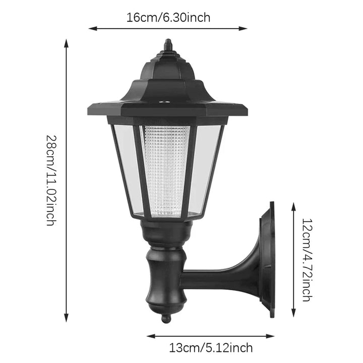 Lampe de jardin solaire Solara | Design hexagonal | Blanc chaud & froid | Durée d'éclairage de 8h | Résistante aux intempéries