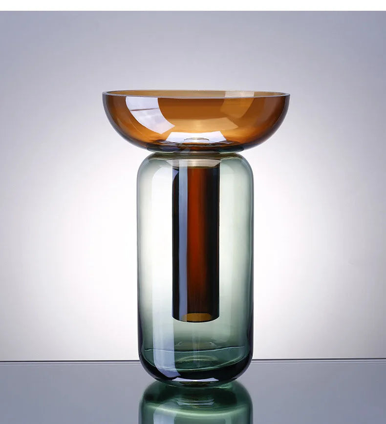 Aurelia | Vase en verre avec dégradé de couleurs | Amovible & Moderne | Pour fleurs coupées & fleurs artificielles