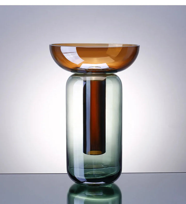Aurelia | Vase en verre avec dégradé de couleurs | Amovible & Moderne | Pour fleurs coupées & fleurs artificielles