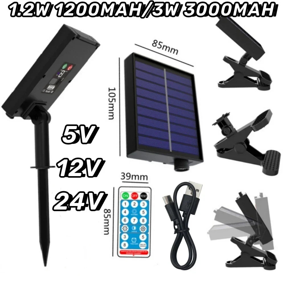 Boîte de contrôle solaire LumiBox SolarControl | Avec télécommande & 8 modes d'éclairage | Pour guirlandes LED | Utilisation intérieure & extérieure
