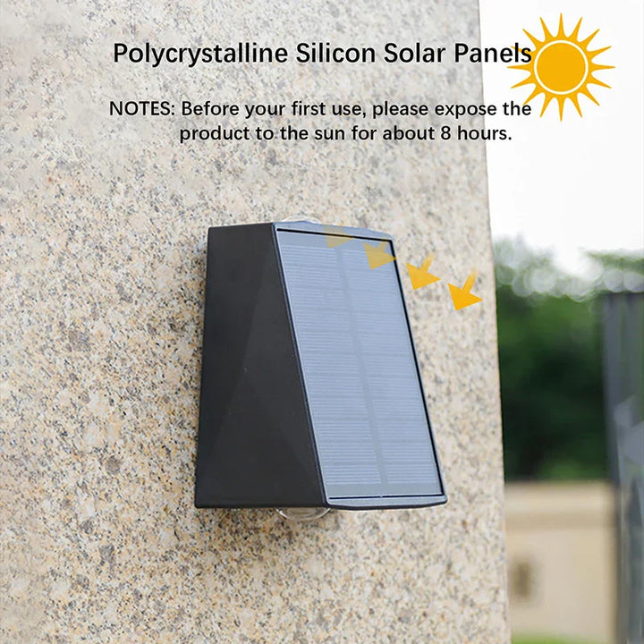 Applique solaire SolarBeam Duo | Lumière vers le haut et vers le bas | Contrôle intelligent de la lumière | Résistante aux intempéries