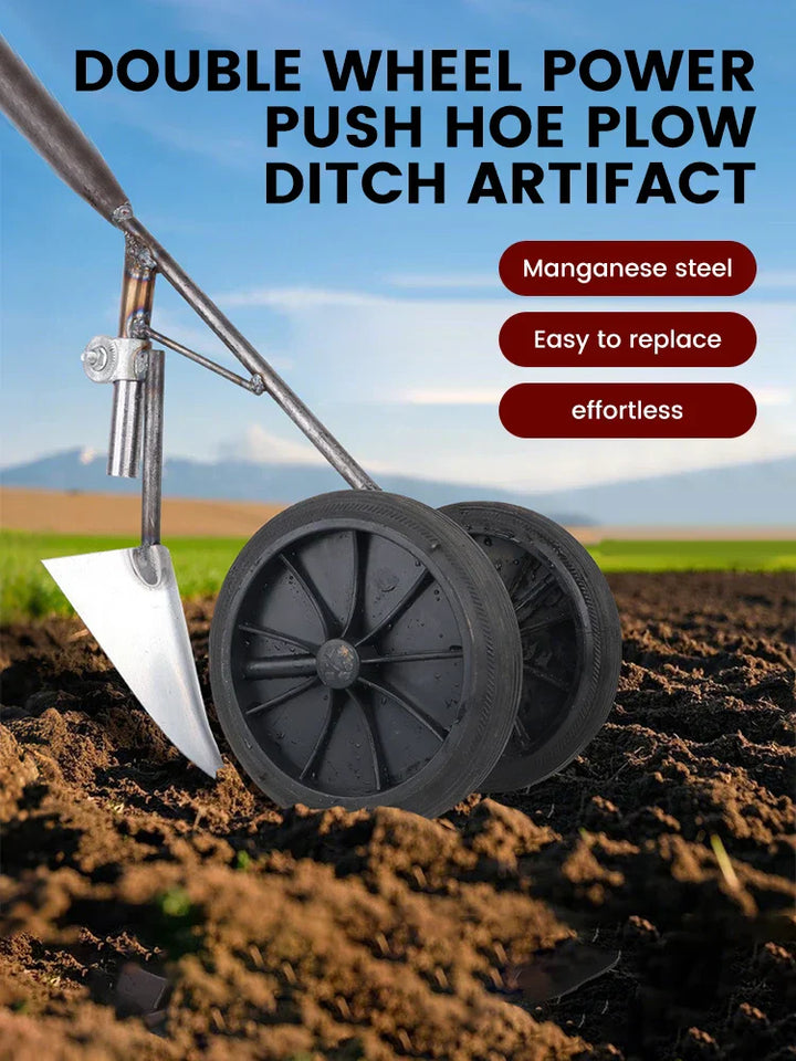Houe Unkrauthacke TerraRex Duo | Forgée à la main en acier au manganèse | Pour désherbage et aération du sol | Sans manche