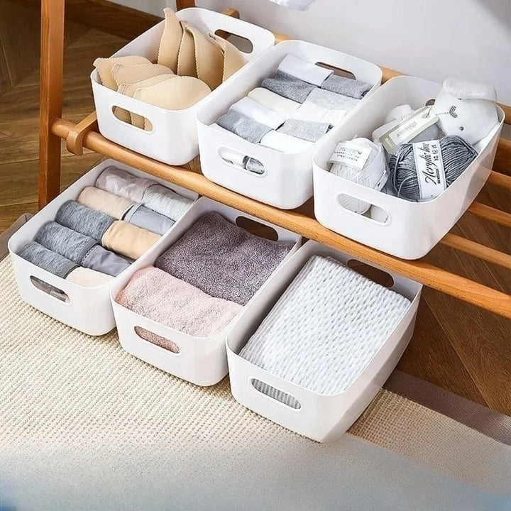 Boîte de rangement Orglino en PP | Empilable & Polyvalente | Pour la salle de bain, la cuisine, le maquillage & le bureau | En 3 tailles & 3 couleurs