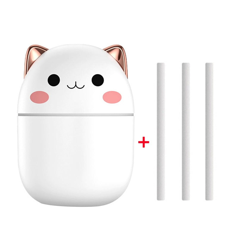 Humidificateur 2-en-1 et veilleuse DreamGlow | 200 ml | Blanc/Rose/Bleu
