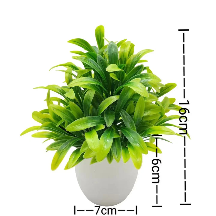 Plante artificielle Everliva en pot 16 cm | Toujours verte & sans entretien | Décoration pour salon, chambre, bureau & salle de bain