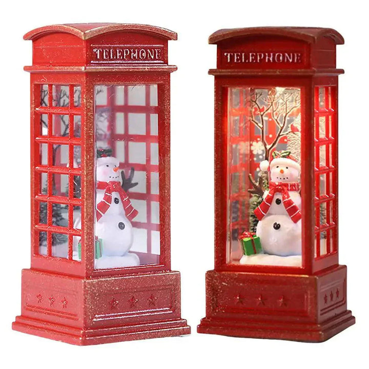 XmasBooth | Lanterne de Noël Cabine Téléphonique | Décoration Festive | Boîte Cadeau