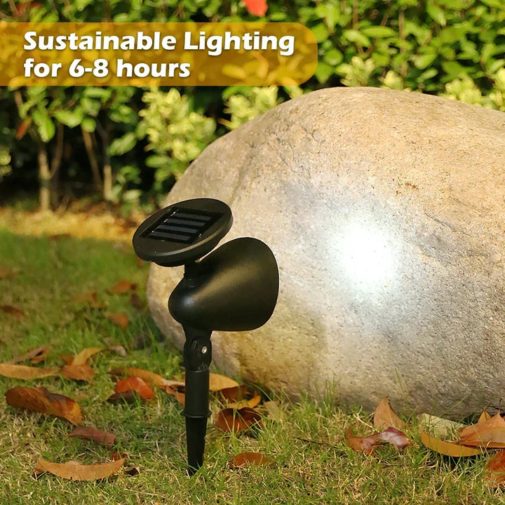 Projecteur solaire LumiFokus | Projecteur LED de jardin | Étanche IP65 | Pour arbres, chemins et éclairage paysager