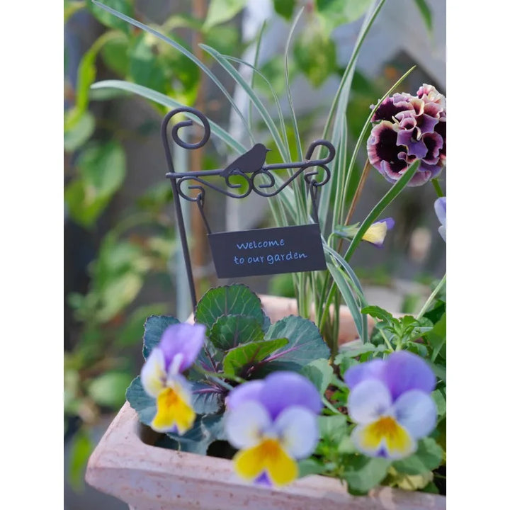 IronBloom | Support de fleurs rétro en fer forgé | Design de clôture antique | Décoration de balcon et de jardin