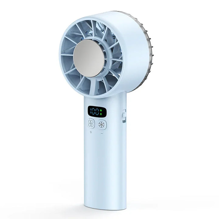 Ventilateur Mini-Frostonic avec refroidissement par glace & affichage LED | Rechargeable USB & Portable | Pour l'extérieur, les voyages & les chaudes journées d'été