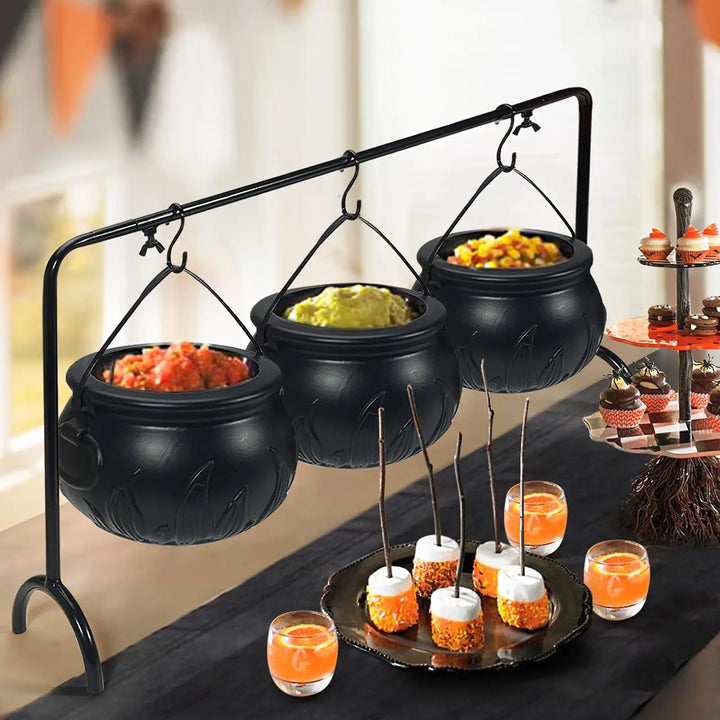 CauldronCharm | Ensemble de bols Halloween Hexenkessel (3 pièces) avec support | Décorations & Vaisselle