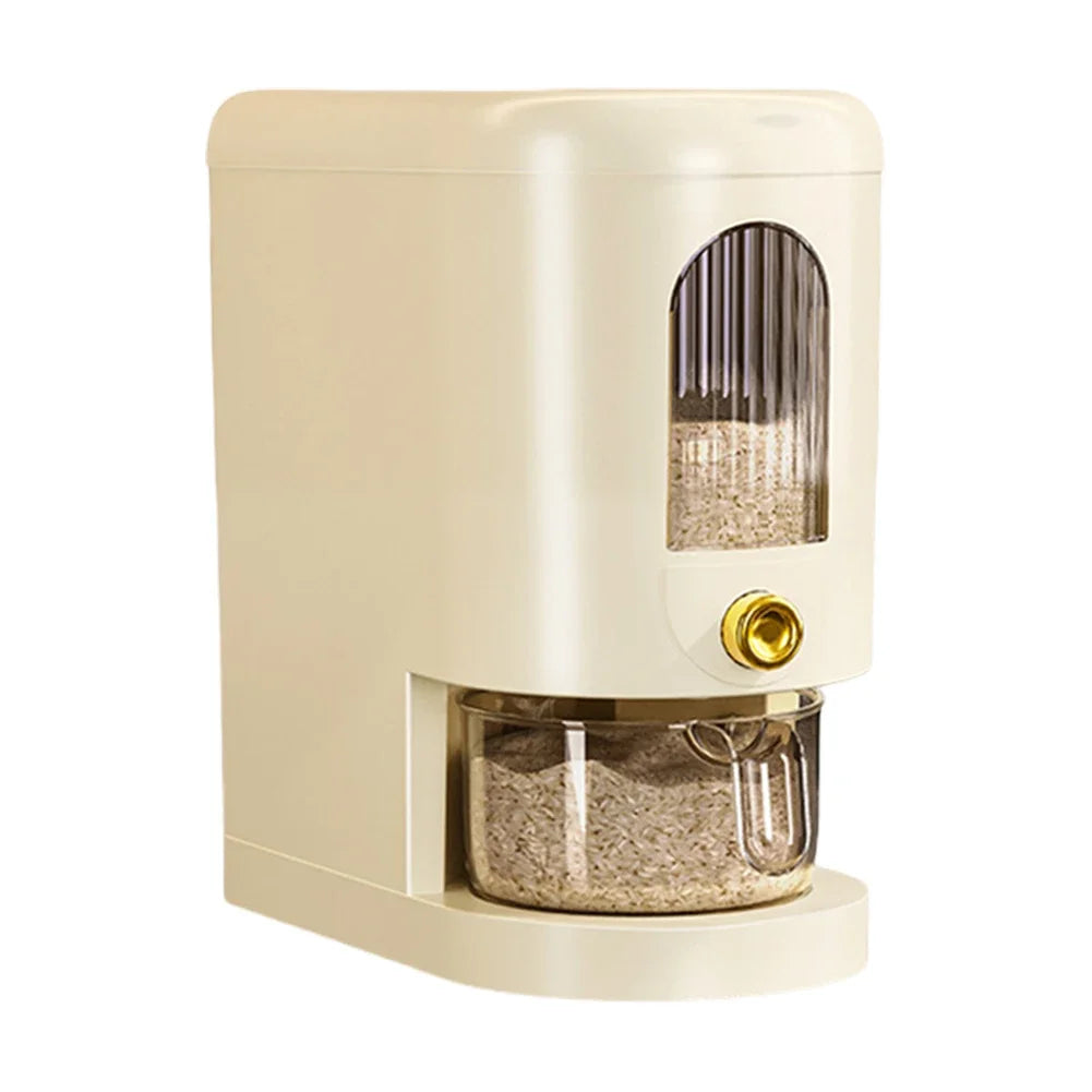 Distributeur de riz et de céréales GrainGuard | 5 kg / 10 kg | Automatique & Résistant aux insectes | Hermétique & Hygiénique