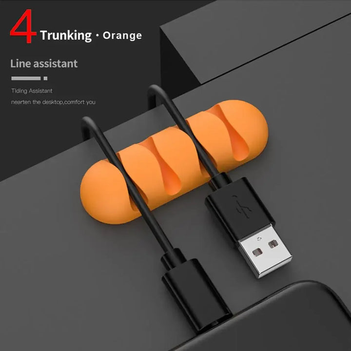 KabelFix Clip | Support de câble en silicone | Auto-adhésif & Flexible | Pour USB, écouteurs & câbles de charge