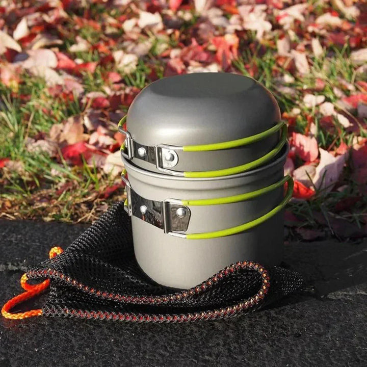 Trailvore CookLite Camping Set de Cuisine | Léger & Pliable | Casserole avec Couvercle | Inclus : Sac de Transport | Pour Randonnée, Trekking & Activités de Plein Air