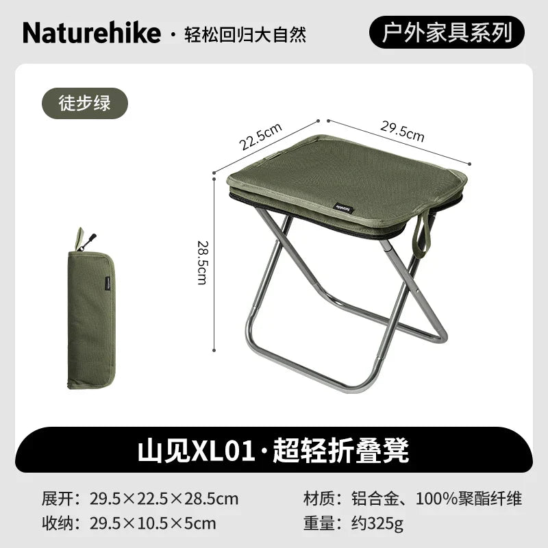 TREKFORT Chaise Pliante Outdoor | Ultra légère & stable | Siège rembourré | Capacité de charge jusqu'à 120 kg | Pour le camping, la pêche & la randonnée