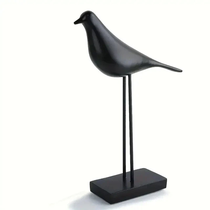 Figurine Deko NordicBird | Statue d'oiseau peinte à la main en résine | Accessoire de décoration scandinave | Décoration de table et de bureau
