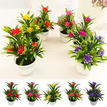 DekoBlüte Lotus | Fleur artificielle avec feuilles & pot de fleurs | 18 cm | Toujours frais