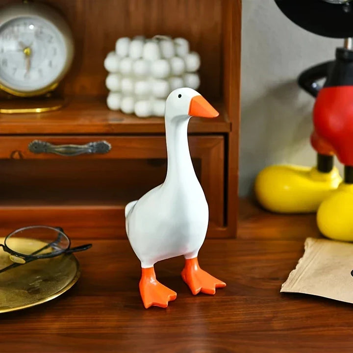 Figurine Deko GooseMag | Porte-clés magnétique en forme de oie | Sculpture en résine & aide à l'organisation
