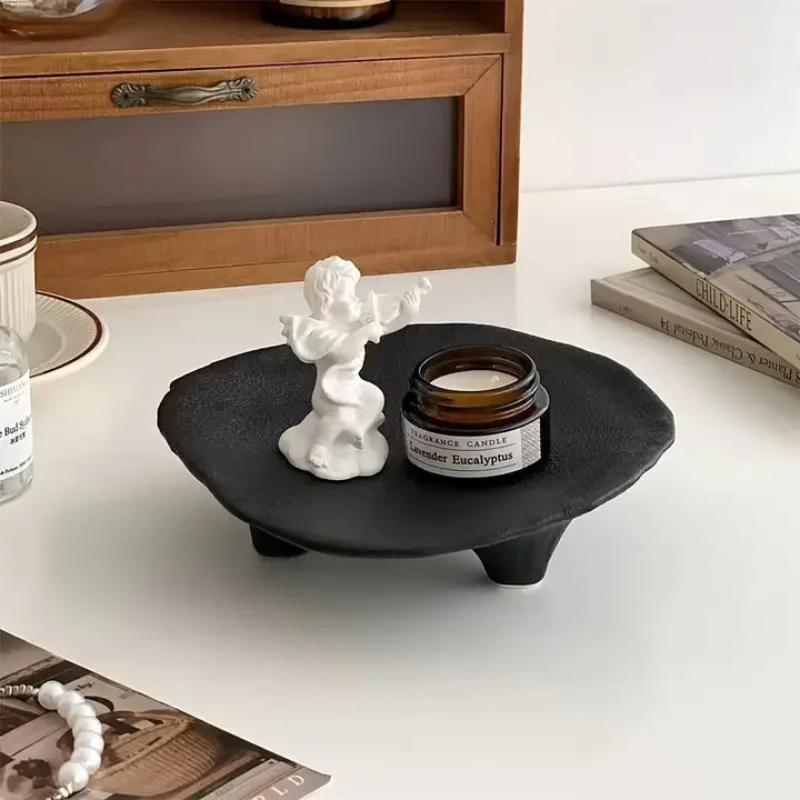 Trivora Coupelle à bijoux | Coupelle en céramique | Ovale avec design à 3 pieds | Créatif & Multifonctionnel | Pour bijoux & accessoires