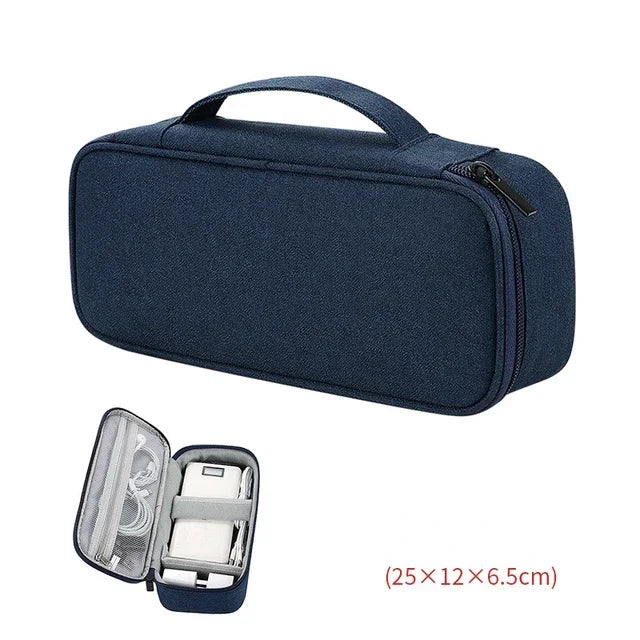 TechTidy TravelSafe Organisateur de Câbles de Voyage | Imperméable & Compact | Pour Voyages & Accessoires Électroniques | Disponible en M & L