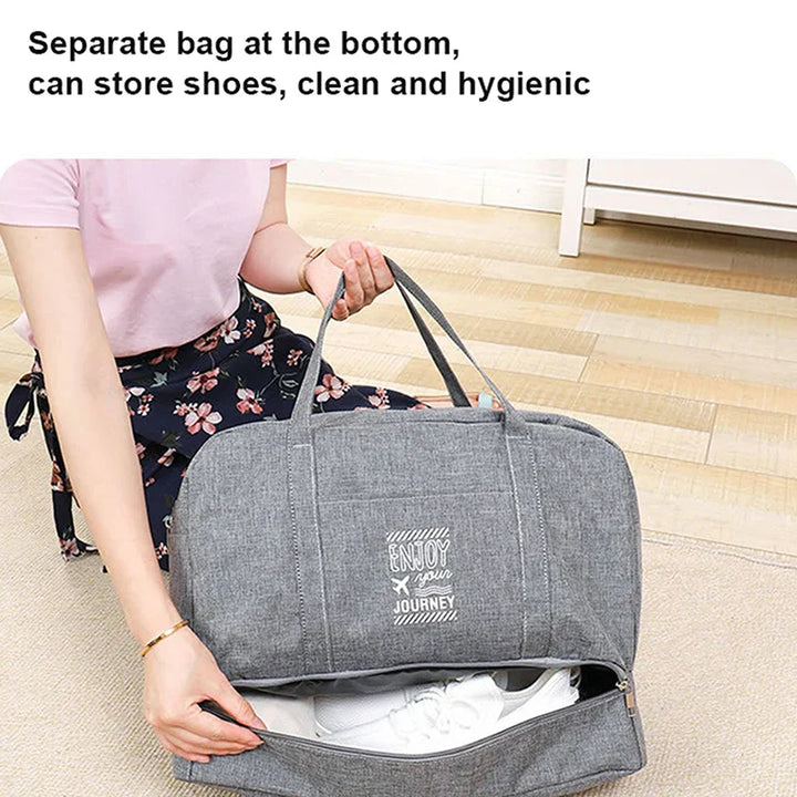 Lugviva Sac de voyage pliable pour femmes | Grand sac de week-end en tissu Oxford | Sac à main pour voyages, quotidien et sport