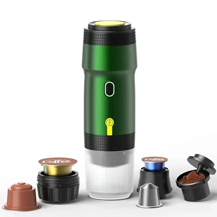 Machine à expresso portable | 3-en-1 capsules & poudre | Pression de 15 bars | Pour voiture, voyage & maison