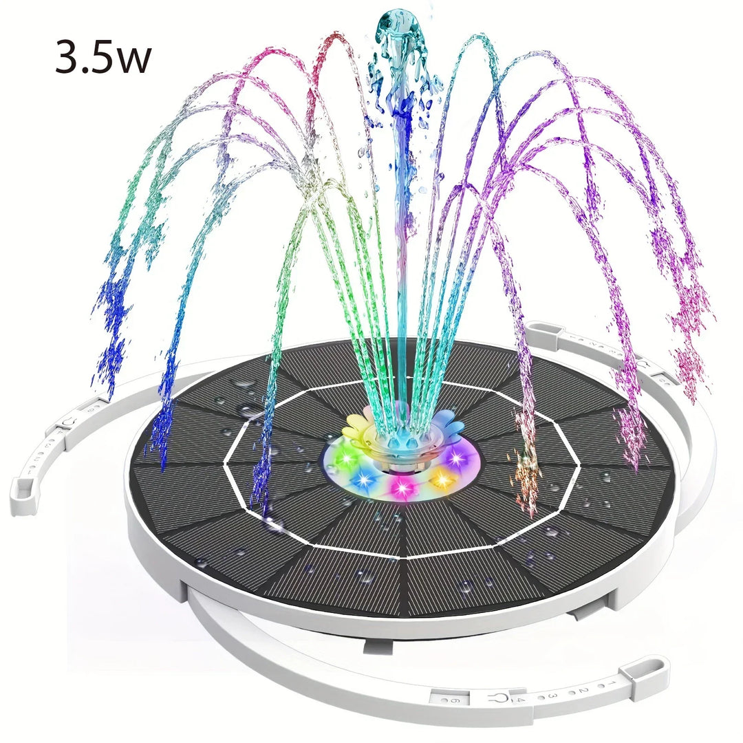 Pompe de Fontaine Solaire Solavera 6,5W | Avec LED & Batterie 5000mAh | 16 Buses | Pour Étang & Jardin
