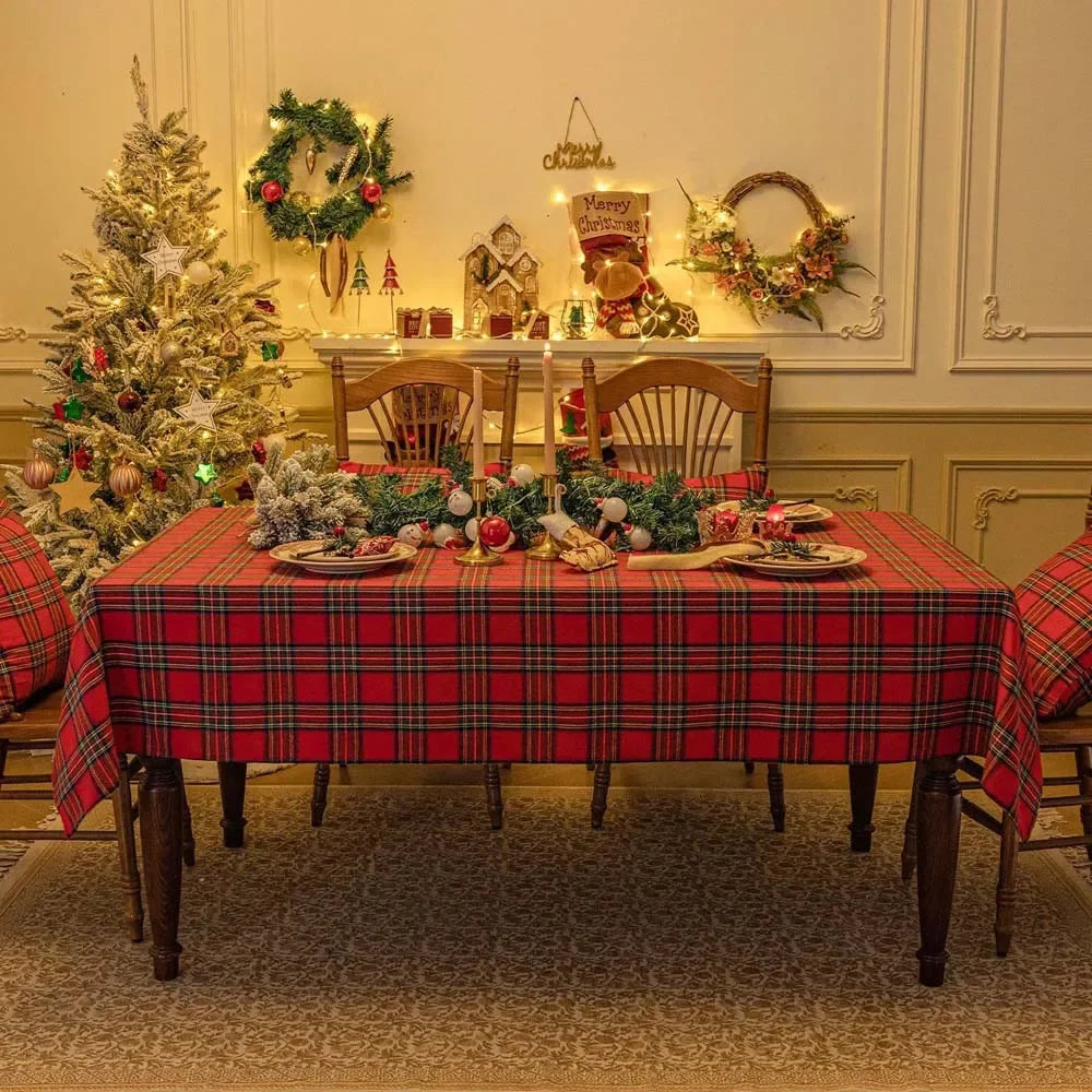 WarmHoliday - Nappe à carreaux Noël