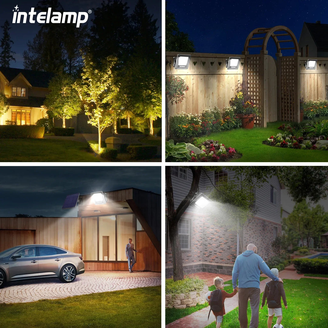 Projecteur LED Solaire de Sécurité LumiSecure Duo | Ensemble de 2 | 1200LM Ultra Lumineux | Étanche IP65 | Jardin, Cour & Terrasse