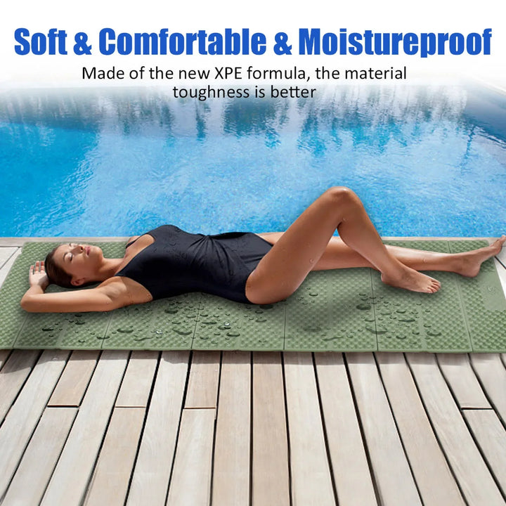 TrekLuma Matelas de Camping Pliable | Ultra Léger & Imperméable | Confort Egg-Groove | Pour Outdoor & Camping