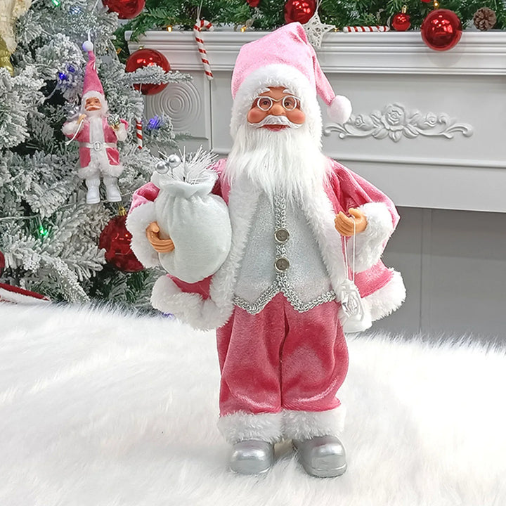 Festivaro | Figurine de Noël Père Noël | Debout & Assis | 30 × 10 × 17 cm | Décoration de Noël soigneusement conçue pour la table, la cheminée & le bureau