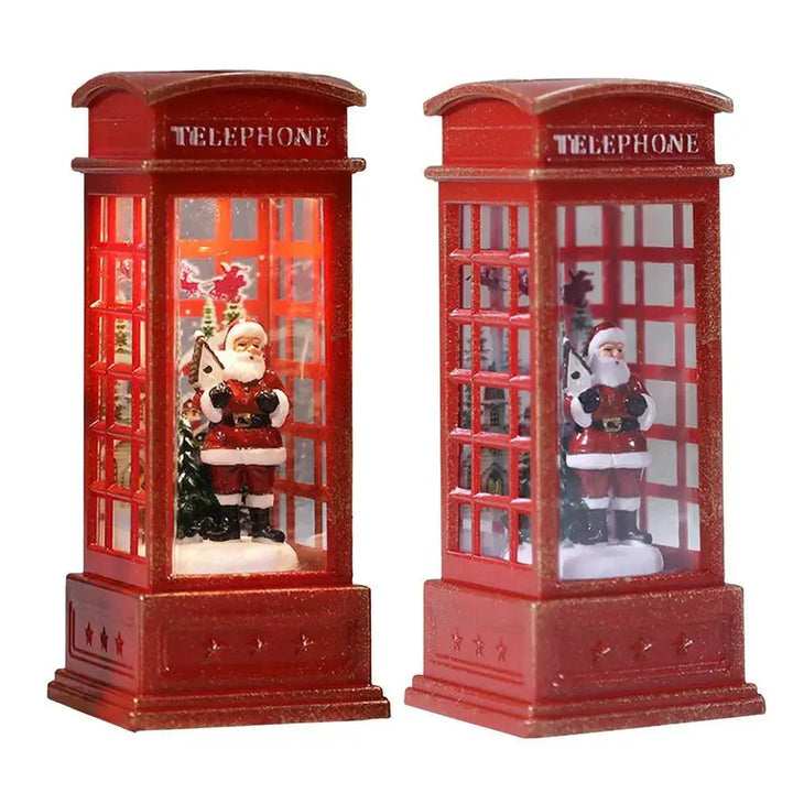 XmasBooth | Lanterne de Noël Cabine Téléphonique | Décoration Festive | Boîte Cadeau