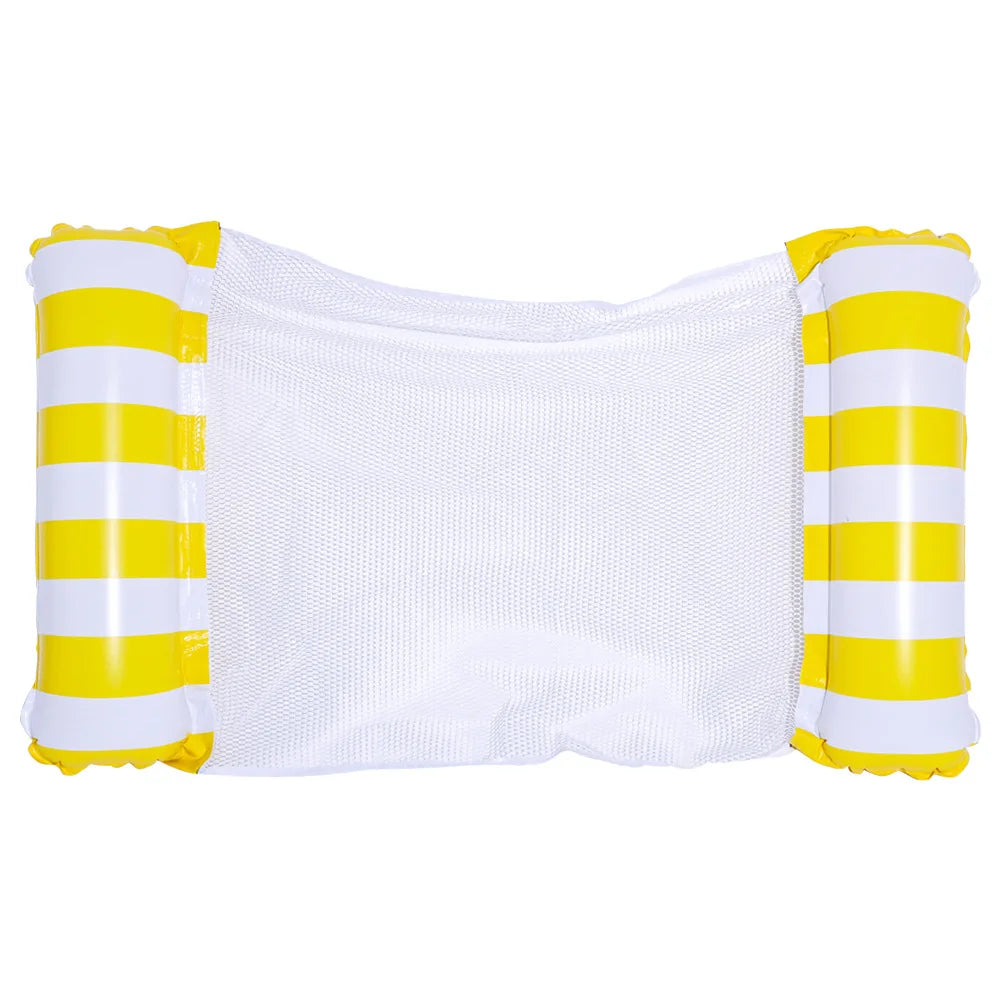 AQUAVIVA Hamac flottant gonflable | 130×70 cm | Chaise longue de piscine pliable avec dossier | Lit flottant pour piscine, plage & vacances