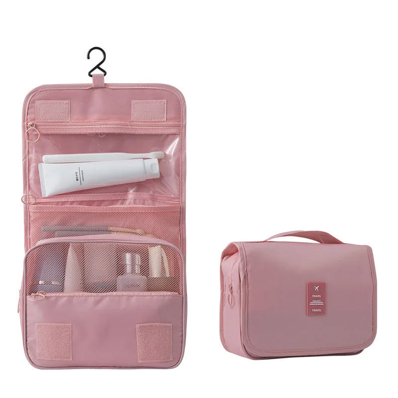 Trousse de toilette de voyage suspendue | 6 compartiments & compartiment pour articles humides | Compacte & polyvalente | Polyester déperlant