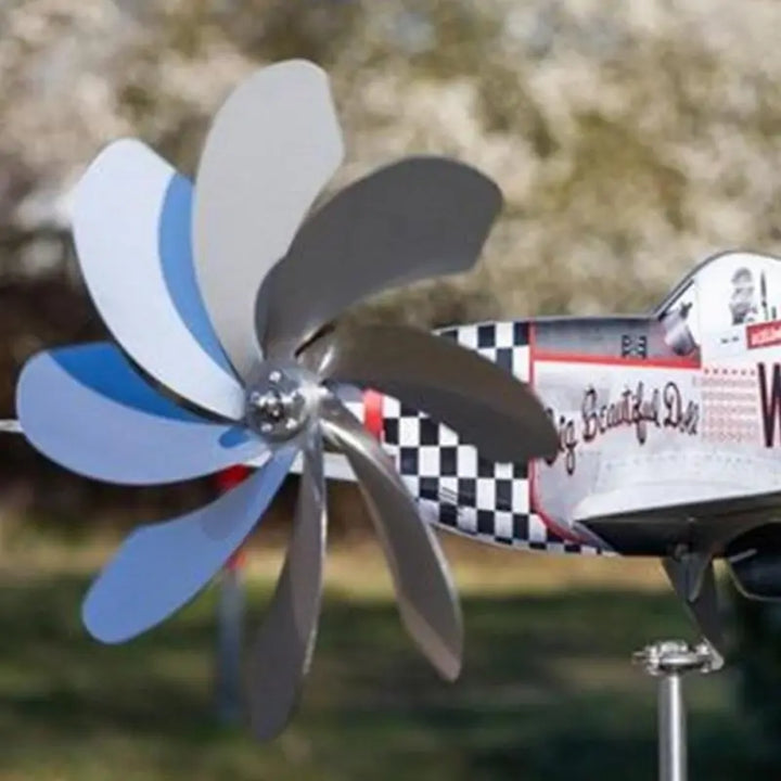 Windspiel AeroTwist | Éolienne en acier inoxydable | Résistante aux intempéries & tournant dans le vent | Pour jardin, terrasse & balcon