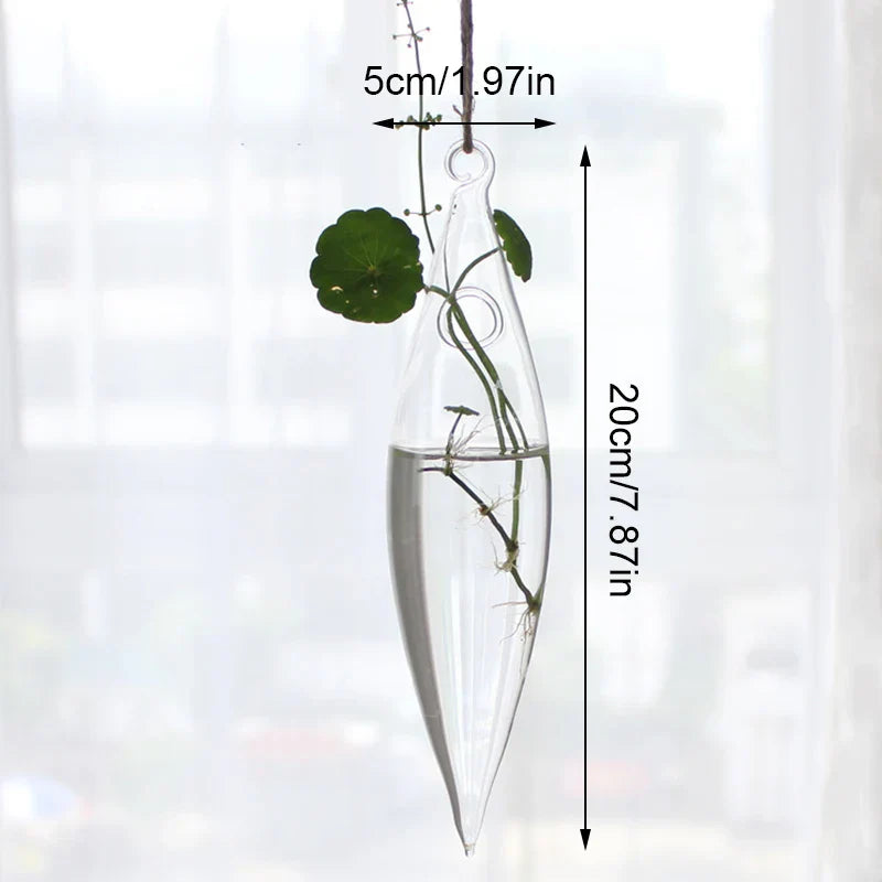 Seraphina | Vase en verre Ange | Fait main & Transparent | 8 x 5 cm | Décoration & Hydroponie