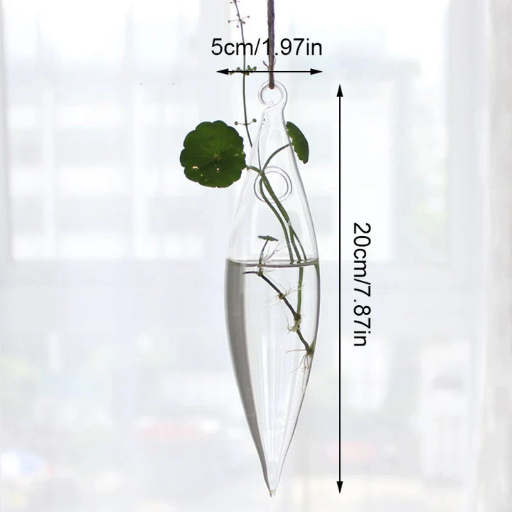 Seraphina | Vase en verre Ange | Fait main & Transparent | 8 x 5 cm | Décoration & Hydroponie