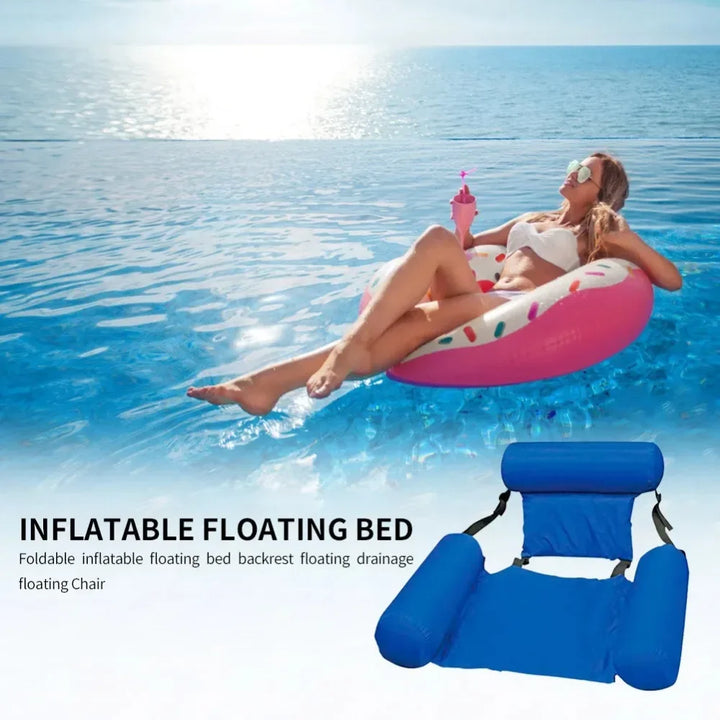 Chaise suspendue gonflable | Réglable & Portable | AquaLiva Pool-Lounge pour plage & piscine – 100×120 cm
