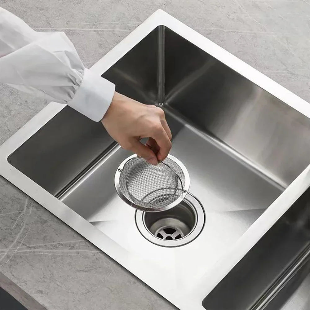 Filtre de Drain DrainGuard Inox | Filtre en acier inoxydable pour cuisine et salle de bain | Retient les restes de nourriture et les cheveux | Antirouille et durable