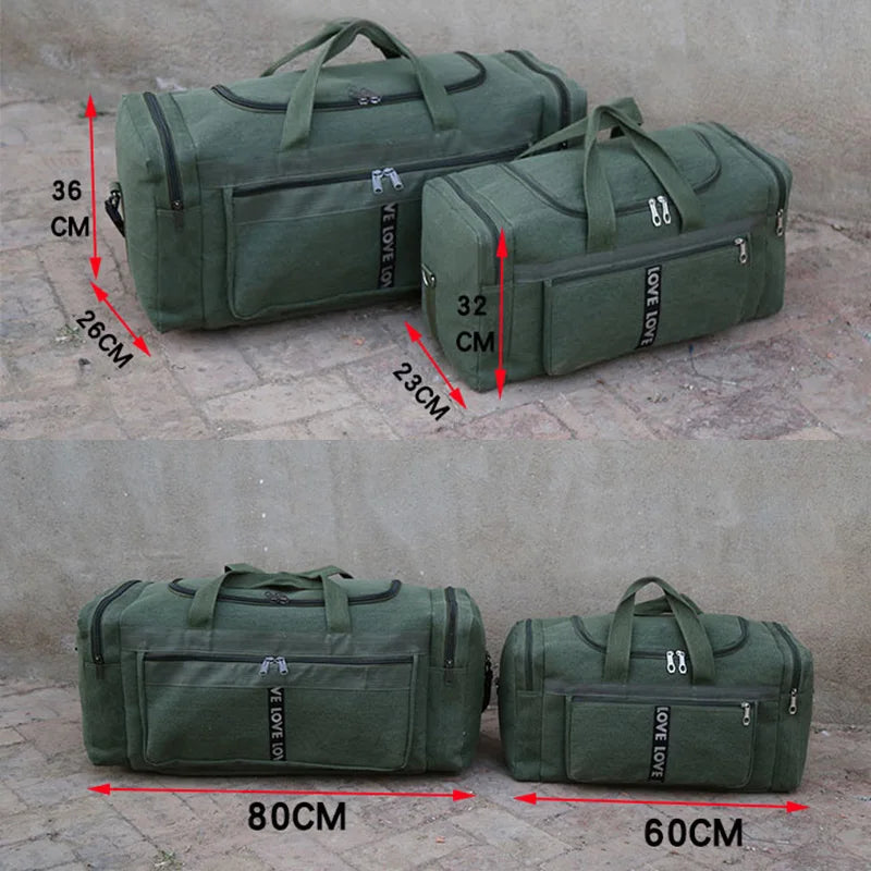 Sac de voyage Bravion GearBag | XL Sac de sport et d'entraînement en toile imperméable | Sac à bandoulière pour hommes | 80×26×36 cm ou 60×23×32 cm
