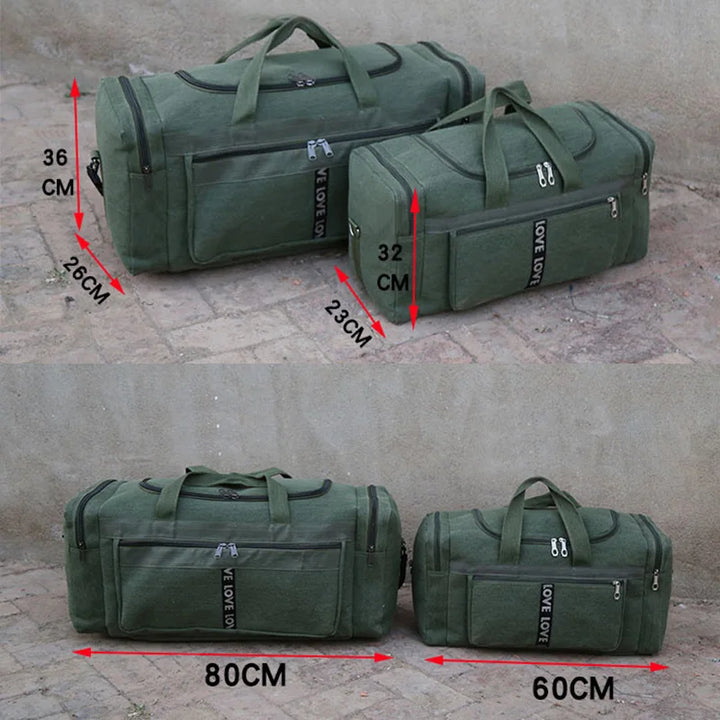 Sac de voyage Bravion GearBag | XL Sac de sport et d'entraînement en toile imperméable | Sac à bandoulière pour hommes | 80×26×36 cm ou 60×23×32 cm