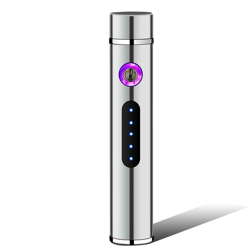 Voltrino Zylinder-USB-Feuerzeug | Technologie à double arc | Rechargeable & Résistant au vent | Élégant boîtier en métal pour hommes