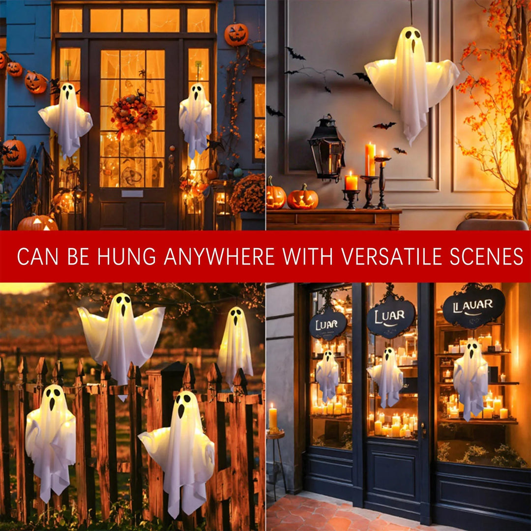 Décoration suspendue Halloween FantômeHorreur | 50×40 cm Fantôme effrayant | Décoration suspendue effrayante pour jardin, maison et fête