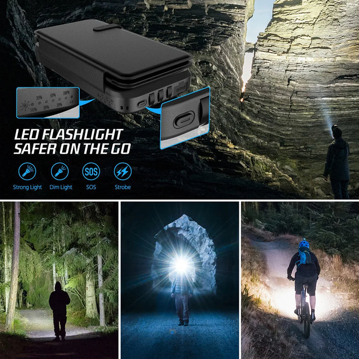 Batterie Solaire VoltCore X Pro 43800mAh | Charge Rapide 20W | Charge Sans Fil 10W | Câbles Intégrés & Lampe LED | Extérieur & Voyage