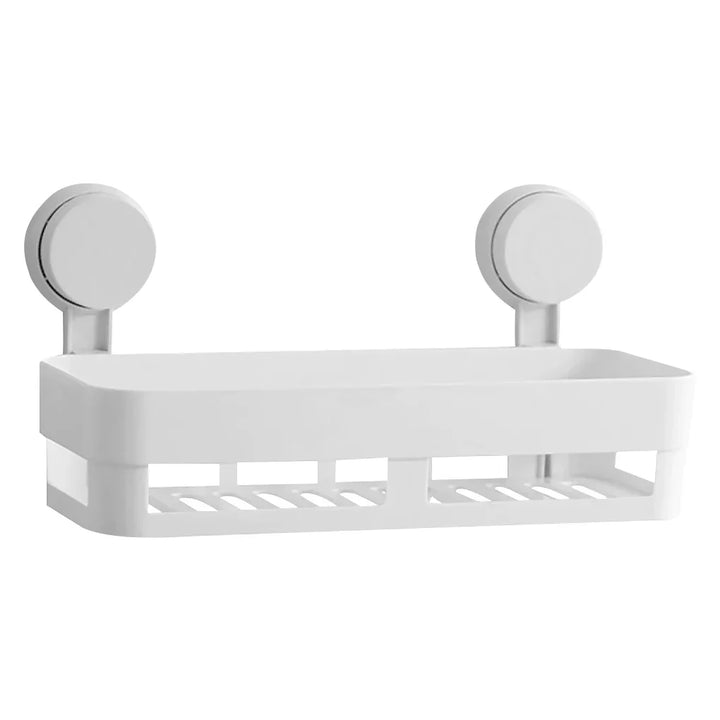 HydraFix DrainRack Étagère Murale Salle de Bain & Cuisine | Sans Perçage | Ventouse Forte & Orifices de Drainage | Capacité de Charge de 2 kg