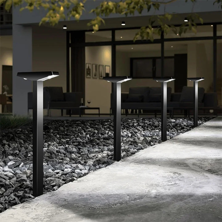 Lumora SolPath Lampes de Jardin | Alimentées par Solaire | Étanchéité IP65 | Hauteur Réglable | Blanc Chaud & Froid | Pour Allées, Terrasses & Jardins