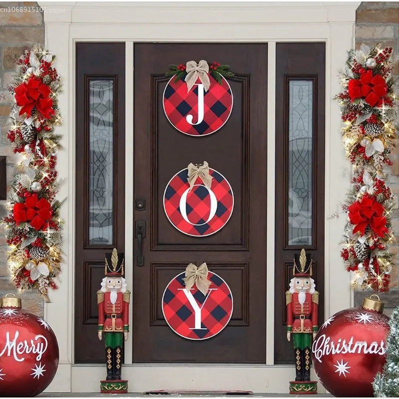 Guirlande de Noël LumiPine | Avec éclairage LED | Guirlande en sapin rustique pour escalier, porte et mur | 45×20 cm