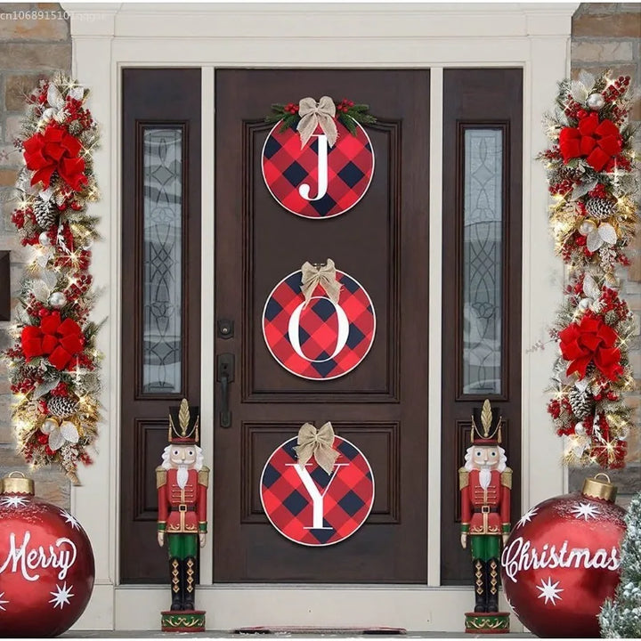 Guirlande de Noël LumiPine | Avec éclairage LED | Guirlande en sapin rustique pour escalier, porte et mur | 45×20 cm