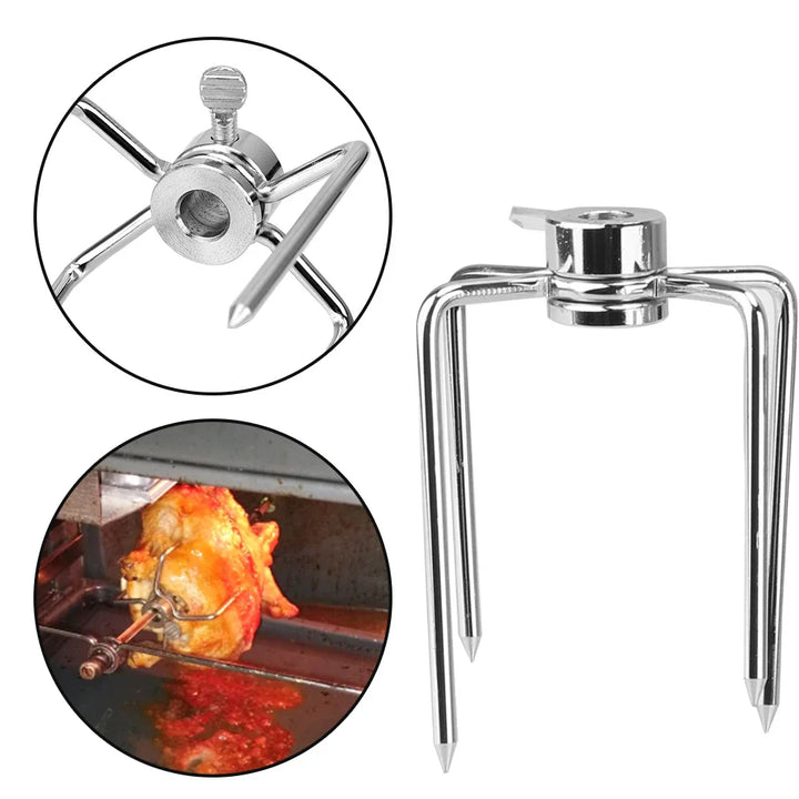 Fourchettes à viande BBQ GrillMeister Pro | Set de 2 | Acier inoxydable | Pour rôtissoire & barbecue au charbon de bois