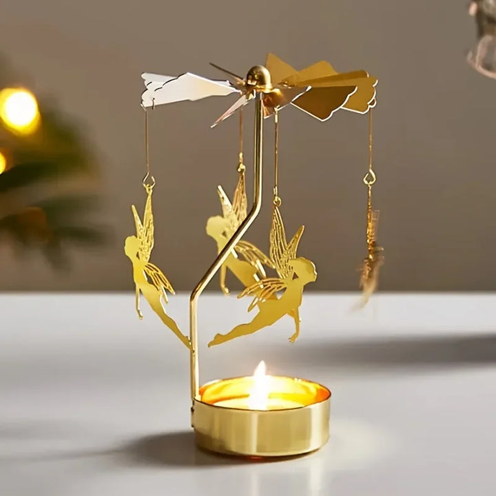 Bougeoir Rotatif | Métal 13×8 cm | Décoration de Noël & de Table | Idée Cadeau
