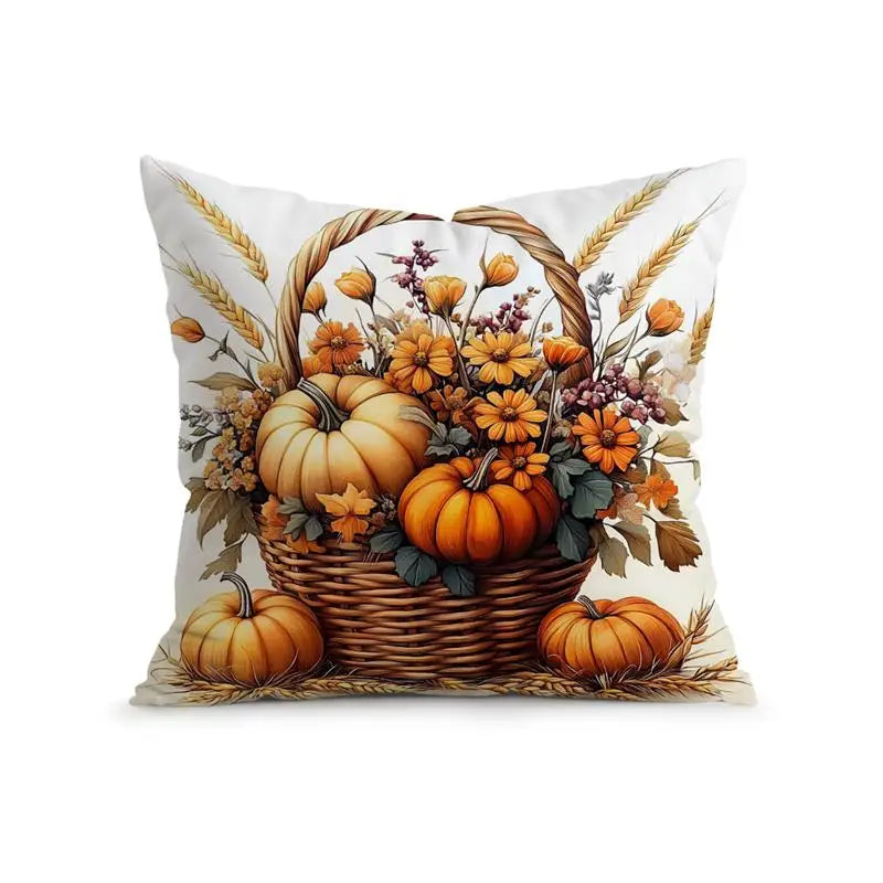 LaubTraum | Housse de coussin décoratif rétro-automne | Accent décoratif pour le canapé | Polyester 45×45 cm